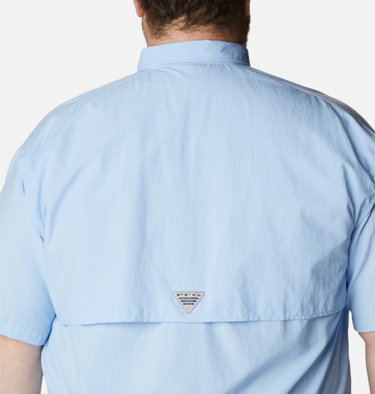 Men's Columbia PFG Bahama II Short Sleeve Shirts Light Blue | Plus Size CA-WCA80